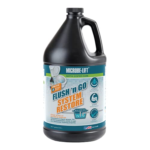 Emergency Septic Tank System Restore - Fast Acting Septic Tank Clog and Odor Removal for Troubled Septic Tanks Up to 2,500 Gallons - 1 Gallon