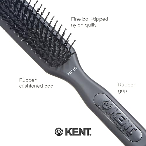 AH11G Airhedz Pro Narrow Pin Hair Brush, Fine Pin Detangler Brush Ideal for Taming and Straightening Non-Scratch for Pain-Free Detangling - view 5