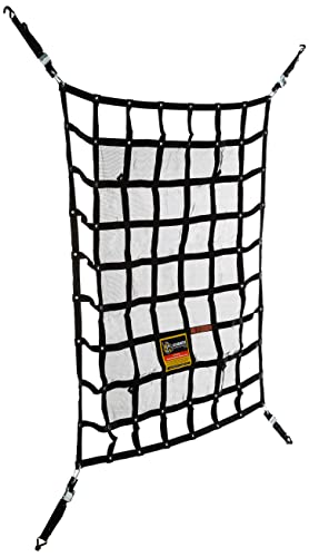 Heavy Duty Cargo Net-(WLL): 1,500 lbs - TruckAccessory - Cargo Carrier - Truck Organizer -Truck Bed Cover-Trailer-Pickup-Boat-Jeep-SUV-5ft Bed (SGN-100) 4.75' x 6' ft. - view 4