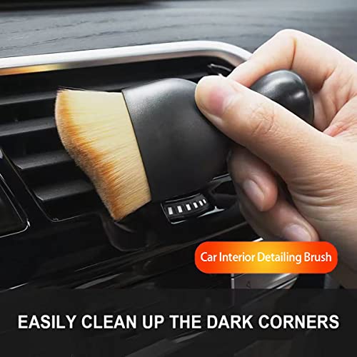 Car Interior Detailing Brush, Auto Interior Soft Hair Removal Brush,Car Brush, Car Cleaning Brush Interior Soft Bristles Detailing Brush Dusting Tool for Car,Home,Office,Computer,Keyboard (3PCS) - view 3
