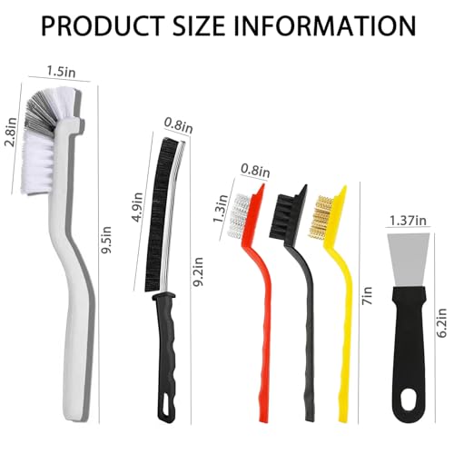 Crevice Cleaning Brush 12-Pack - Heavy Duty Hard Bristle Gap Brush for Deep Cleaning - Ultra-Thin Window Track Cleaning Tool for Shower Grout, Sliding Doors, Baseboards & Auto Detailing - view 3