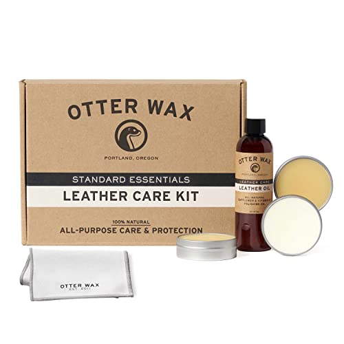 Essential Leather Care Kit | Complete Leather Cleaning & Conditioning Set | Clean, Condition, Shine, & Protect All-Types of Leather| All-Natural & PFAS-Free | Made in Portland USA