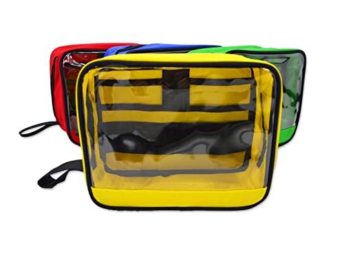 Premium Color Coded Organizer First Aid Kit Accessory Pouches - Extra Large - Zippered Bag with Transparent Window - Set of 4 for EMT, Trauma, IFAK Medic Kits - view 2