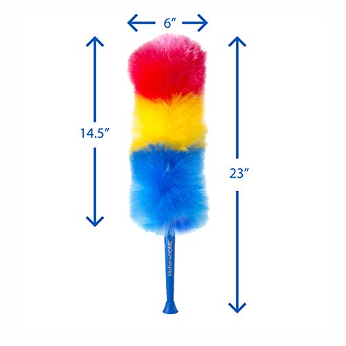 Kitchen + Home 23” inch Rainbow Static Duster - Electrostatic Feather Duster Attracts dust Like a Magnet! - view 6