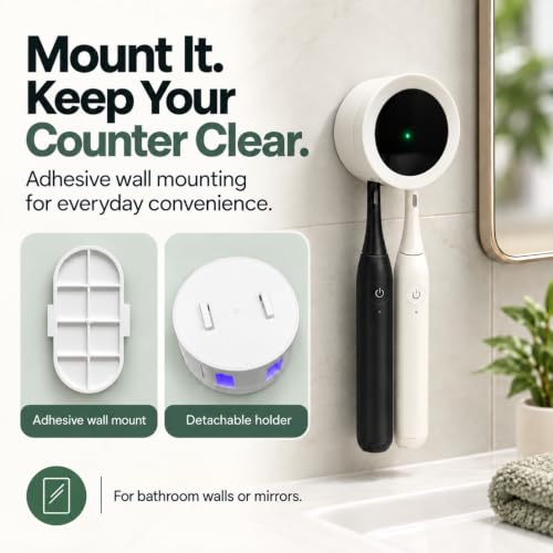 Upgraded Rechargeable Toothbrush Holder, Wall Mounted Brush Cleaner - view 6