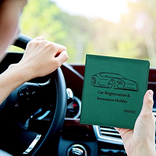Car Registration and Insurance Holder, 5.5 x 5 Inch PU Leather Vehicle Glove Box Organizer Wallet Case Organizer for Insurance Card, Driver License, Essential Document, Paperwork - view 6