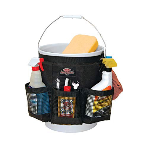 Auto Boss Wash Boss Organizer for a 5 Gallon Bucket, with Fast-Drying, Exterior Mesh Pockets for Car Supplies, Allowing for Soap and Water in the Bucket, in Black, AB30060 - view 4