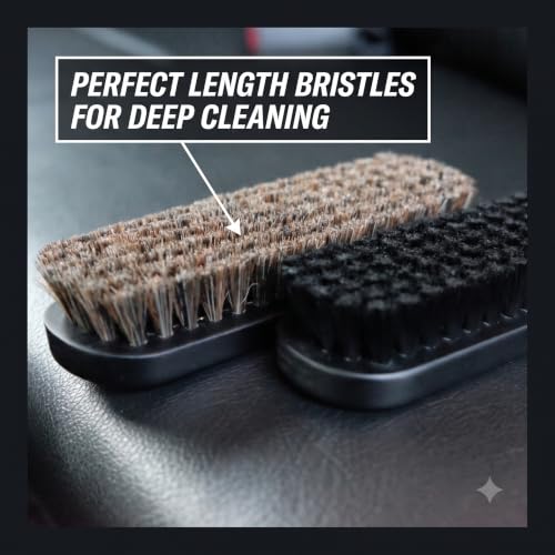Leather and Alcantara Brush Set for Detailing Leather Seats, Steering Wheels | 2-Pack - view 5