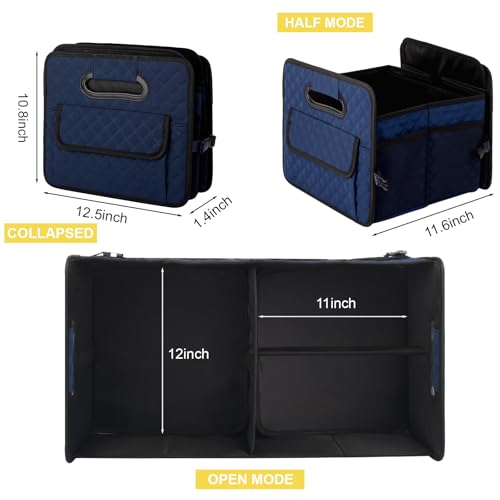 Car Trunk Organizer for SUV, Collapsible Car Storage Organizer Dark Blue - view 4