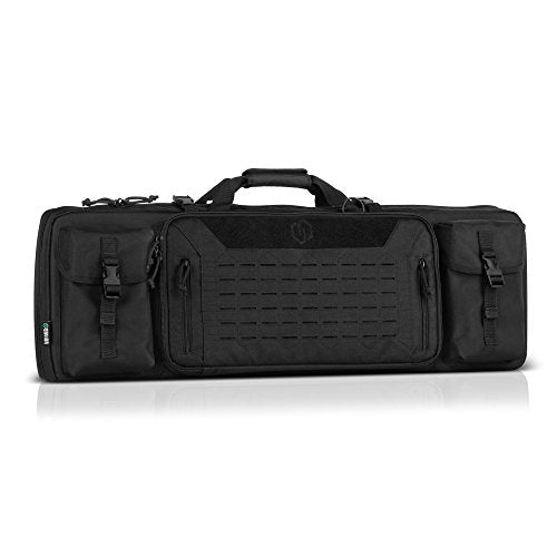 Urban Warfare Tactical Double Long Gun Bag Case Backpack w/Pistol Handgun