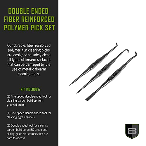 Breakthrough Clean Nylon Picks - Accessories for Gun Cleaning Kit with Vinyl Pouch - Double Ended Fiber Pick Set - 3 Piece - view 2