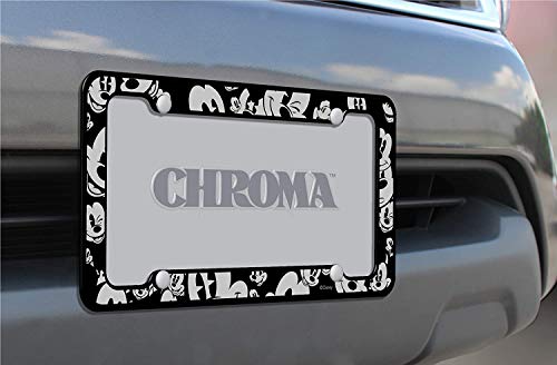 Auto Car Windshield Sunshade Set - 2 Piece Disney Mickey Expressions Design with License Plate Frame Bundle - Protects Interior from UV Rays, Fits Most Vehicles, Ideal for Disney Fans - view 6