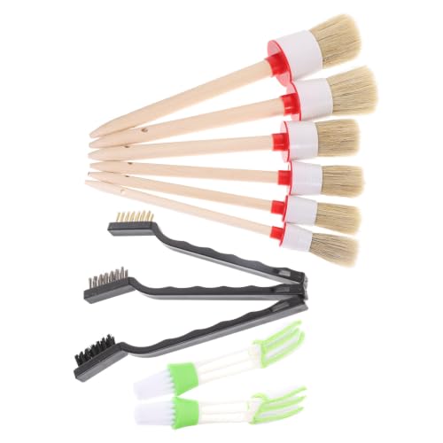 Car Detailing Brush Set, Plastic Kit for Interior Cleaning