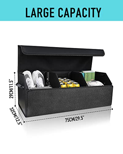 Car Trunk Organizer for SUV and Sedan, Black, 29.5 inches - view 5