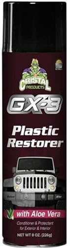 GX-3 Black Plastic Restorer for Cars, Aloe Vera 8 fl oz