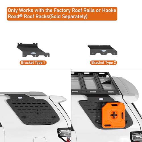 10-24 4Runner Rear Window Molle Panel Modular Storage Panel System Exterior Cargo Rack Shelf for 2010-2024 Toyota 4Runner 5th Gen (Exclude 10-13 Trail, 19+TRD Pro) - Pair - view 5