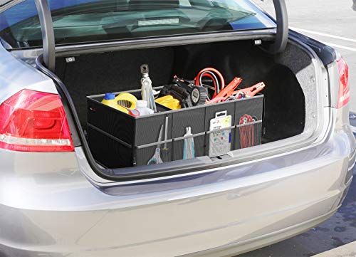 Foldable Car Trunk Organizer for SUV, 3-Compartment, Black - view 6
