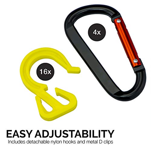 50971A 4'x6' Super Duty Cargo Net, Bungee Net with 16 Detachable Hooks and 4 Carabiners, 4"x4" Mesh for Protecting Small Items, SUV, ATV/UTV, RV, Pickup Truck Bed and Trailer - view 5