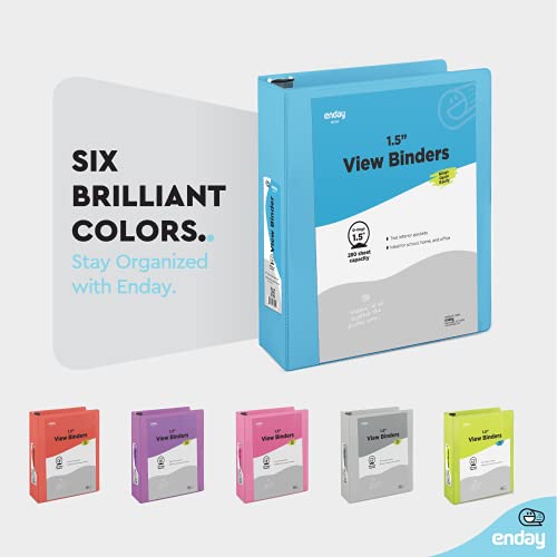 3 Ring Binder 1.5 Inch, Blue Heavy Duty Three Ring Binder, 325 Sheets Capacity - 1.5 Inch Binder for Home School and Office - view 6
