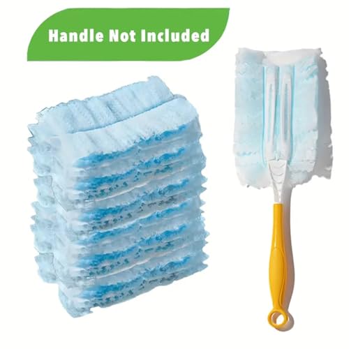 Disposable Duster,10 Pcs Multi-Surface Duster Electrostatic Replacement Head Detachable Handle, 180 Degree Dusters Refills, for Cleaning Home, Office, Blinds, Ceiling - view 7