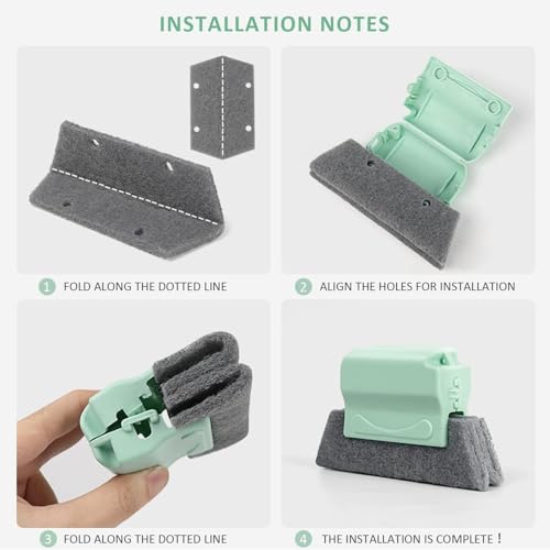 Magic Window Track Cleaner - 2025 Upgraded Groove Cleaning Brush Tools Set, Hand-held Window Track Cleaner Brushes for Gaps, Tile Lines, Shutter, Car Vents (Green, 3PCS) - view 4