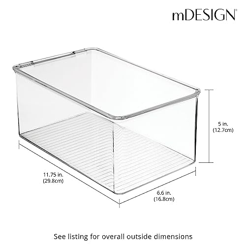 Stackable Plastic Closet Storage Container Bin Box with Hinge Lid for Organizing Shoes, Booties, Pumps, Sandals, Wedges, Flats, Heels - Lumiere Collection - 4 Pack - Clear - view 5