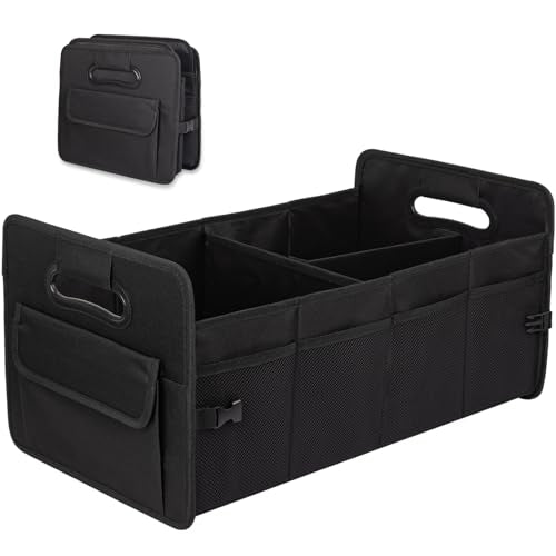 Car Trunk Organizer, Collapsible Car Organizers and Storage Large Black