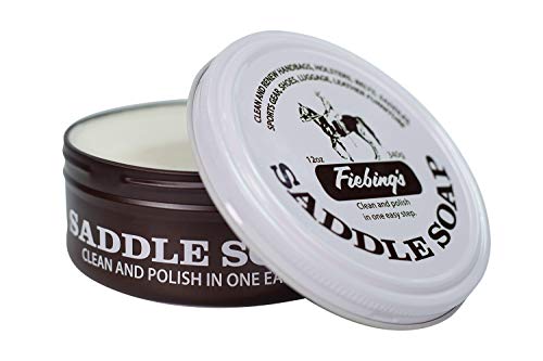 White Saddle Soap for Leather (12 oz Tin) - Cleaner & Conditioner to Soften, Protect & Restore Leathercraft - Soap for Car Seat, Couch, Shoe, Purse, Boot, Bag, & Saddles