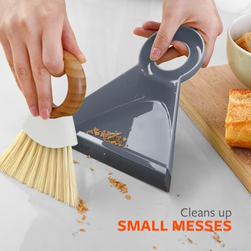 Tiny Team, Mini Compact Brush & Dustpan Set, White - view 6