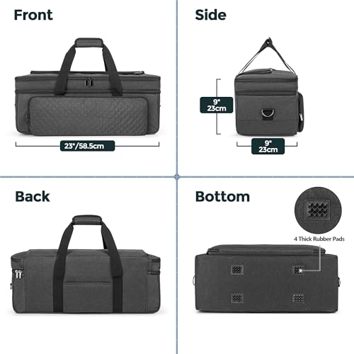Carrying Case with Cutting Mat Pocket for Cricut Maker 4/3, Black - view 4