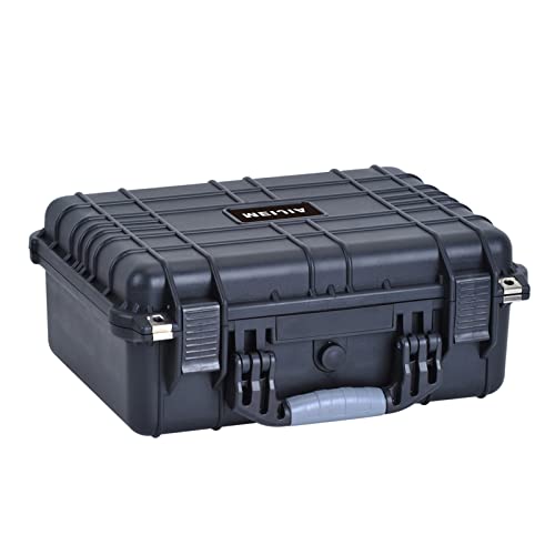 All Weather IP67 Waterproof Hard Camera Case,Hard Protective Case,Hard Case with Customizable Foam,Fit Use of Drones,Camera,Equipments,Pistols(Black,15.98x12.99x6.85inches)