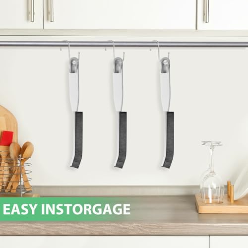 Crevice Cleaning Brush Hard Bristled, Grout Cleaner Brush, Multifunctional Thin Gap Scrub Brush, Bathroom Cleaner Tools for Household Use, Kitchen, Window, Toilet, Grout, Faucets(3PCS Frtosted White) - view 5