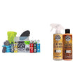 Arsenal Builder Car Wash Kit with Foam Gun, Bucket and Cleaning Chemicals (Works w/Garden Hose) and Leather Cleaner and Conditioner Kit