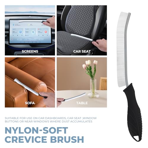 Cleaning Brush Set 3 Pcs with Soft Bristle and Hard Bristle Crevice - view 4