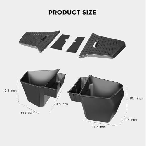 2PCS Rear Trunk Storage Bins with Lids for Tesla Model Y Juniper - view 6