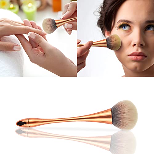 2 Pcs Nail Brushes for Cleaning Dust, Dip Powder Brush Duster Nail Art Brushs Manicure Brush Clean Up Tools for Makeup, Blush Nails Supplies - view 2