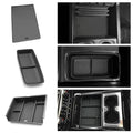 For 3PCS Center Console Organizer Tray&Console Tray Compatible with 2014-2018 Chevy Silverado/GMC Sierra 1500& 2015-2019 Silverado&Sierra 2500HD/3500HD - Full Console w/Bucket Seats Only