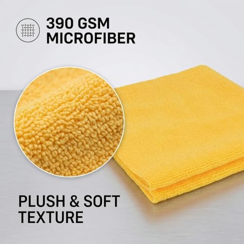Ethos Edgeless Towel - Microfiber Car Cloths - 16x16 Ultra Soft 390 GSM Car Detailing Towels for Buffing, Cleaning - Car Cloth for Interior & Exterior (1 - Microfiber Car Cloth) - view 6