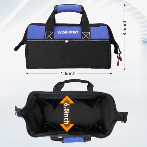 13-inch Tool Bag, Wide Mouth Tool Tote with Inside Pockets - view 2