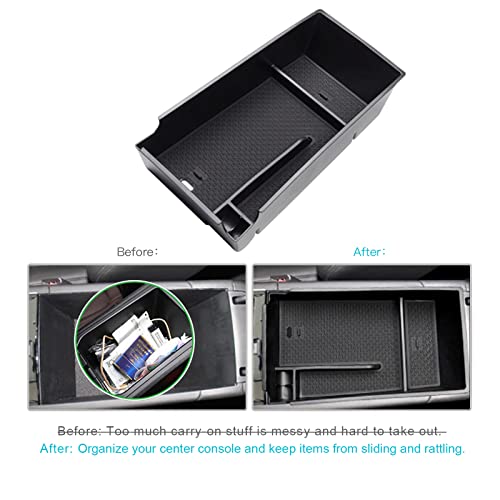 For 2026 2027 Kia K5 Console Organizer: Center Console Insert ABS Black Material Armrest Organizer Tray Secondary Storage Box Compatible with 2021-2027 Kia K5 Accessories - view 2
