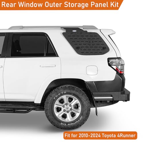 10-24 4Runner Rear Window Molle Panel Modular Storage Panel System Exterior Cargo Rack Shelf for 2010-2024 Toyota 4Runner 5th Gen (Exclude 10-13 Trail, 19+TRD Pro) - Pair - view 2