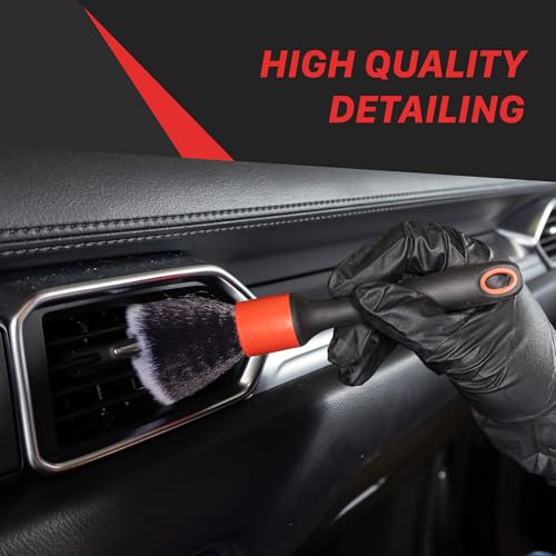 Small Universal Black ESS Ever So Soft Detailing Brush – Professional Brush for Interior, Exterior, Leather Seats, Engine Bay & Wheels – Premium Car Care Detailing Tool - view 5