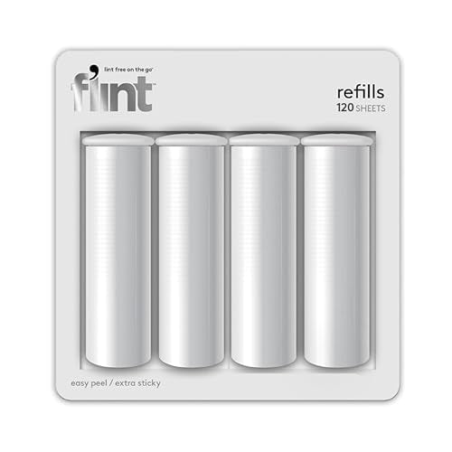 Original Lint Roller Refill, Extra Sticky, Compatible with Retractable Lint Roller, Lint Rollers for Pet Hair Extra Sticky Refill - Pack of 4