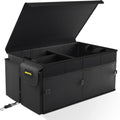 Trunk Organizer with Lid - 65L Collapsible Car Organizer, Black