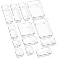 13-Piece Drawer Organizers with Non-Slip Silicone Pads, 5-Size