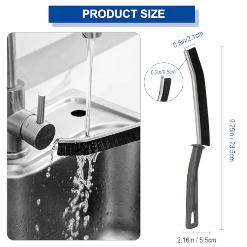 Crevice Cleaning Brush Hand-held Crevice Cleaning Tool, Gap Cleaning Brush, Crevice Cleaning Tool, Small Crevice Cleaning Brush for Kitchen Bathroom Tiles Window Track Cleaning Brush (2 Pack) - view 7