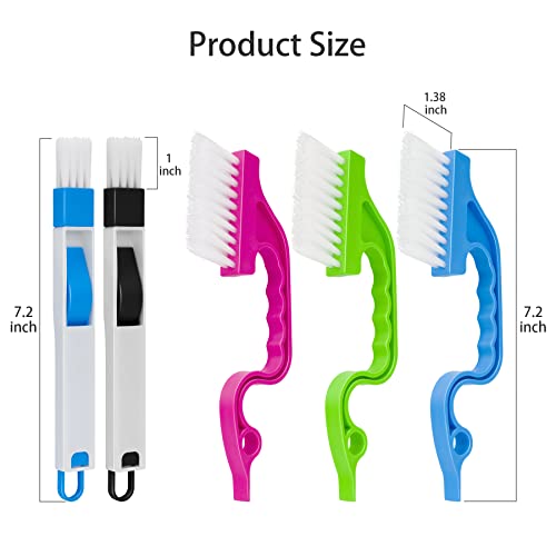 Window Track Cleaning Brush Set, 5 Pack Crevice Cleaning Tools - view 2