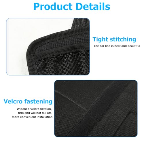 Car Trunk Organizer, Detachable Vehicle Backseat Storage Bag with 4 Compartments, Large Capacity Back Seat Organization Hanger with Lids, Space Saving Universal Automotive Accessories (Black) - view 4