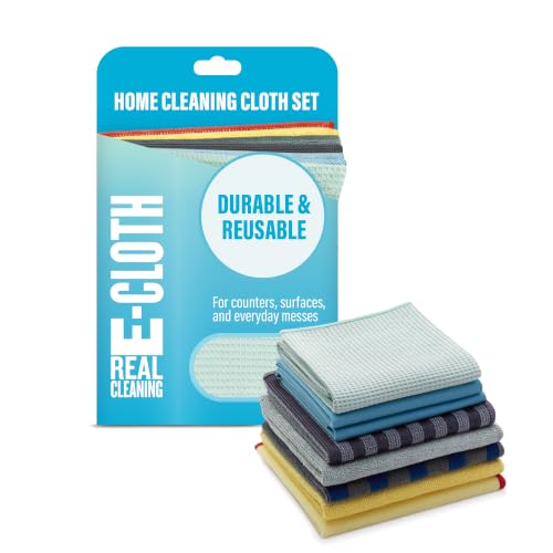 Home Cleaning Set, Premium Microfiber Cleaning Cloth, Household Cleaning Tools & Supplies for Dusting, Bathroom, Kitchen & Cars, Washable & Reusable, 100 Wash Guarantee, 8 Piece Set