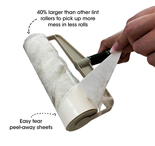 Supersize Extra Sticky, Adhesive Lint Roller Refill, Pet Cat & Dog Hair Remover for Clothes and Furniture, 60 Sheet ct - view 2